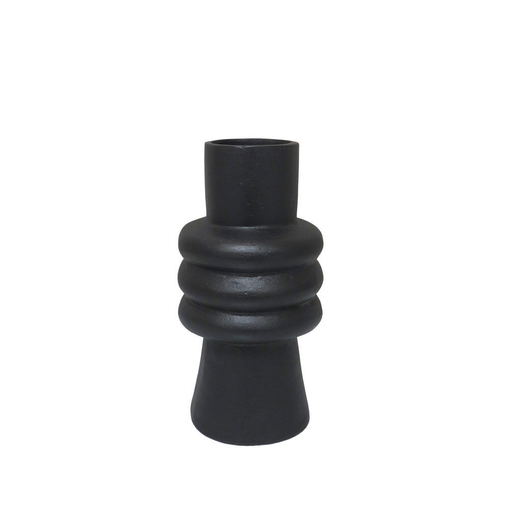 032480-IcOU4-first-_1 Artiom Βαζο 14x14x26cm Αλουμινιο Μαυρο - Image 1
