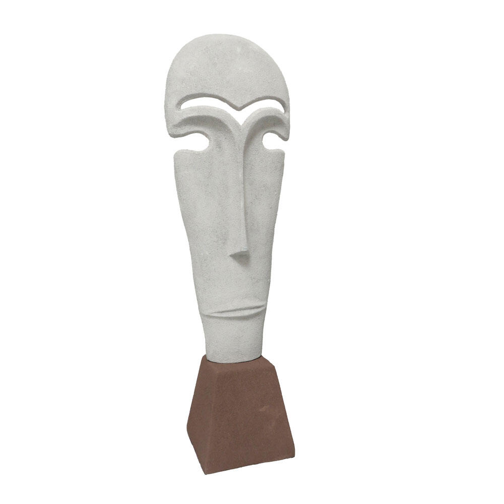 032524-C5ERp-first-_1 Nathen Διακοσμητικη Φιγουρα 15x11x48cm Αλουμινιο Λευκο Μπεζ - Image 1