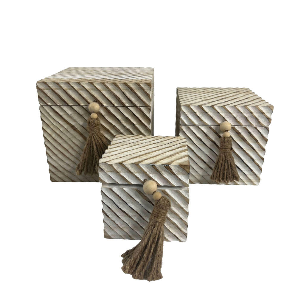 032572-6ykFX-first-_1 Sengo Κουτι Αποθηκευσης Σετ 3τμχ 22x22x20cm Ξυλο Φυσικο Λευκο - Image 1