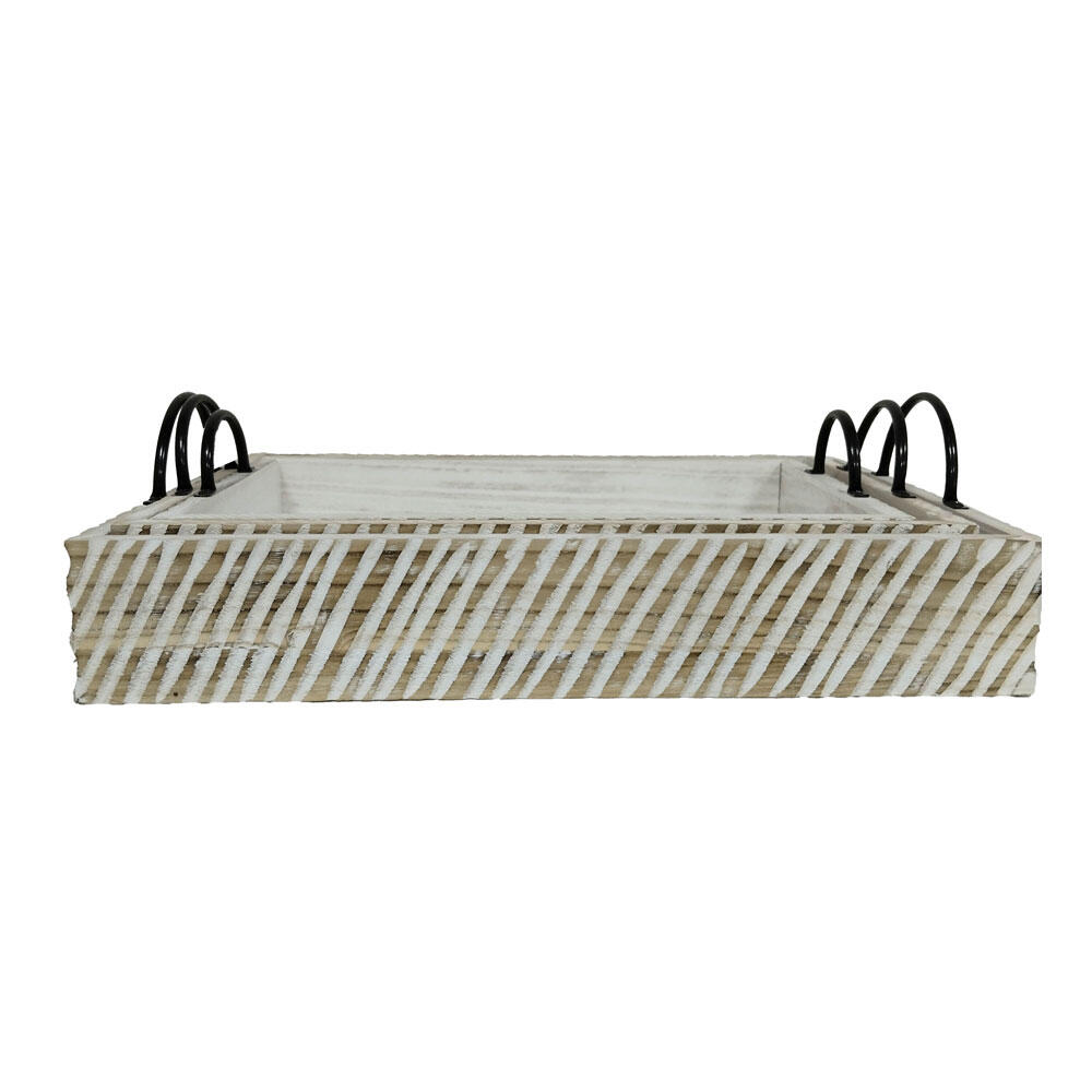 032584-pnzSS-first-_1 Sengo Δισκος Set 3τμχ 60x40x10cm Ξυλο Φυσικο Λευκο - Image 1