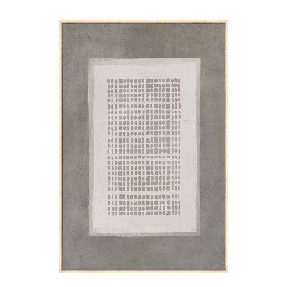 033064-gcnrb-first-_1 Cosmic Grid Πινακας Διακοσμητικος Με Κορνιζα 80x120x4cm Καμβας Γκρι Σκουρο Μπεζ Ξυλο - Image 1