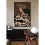 Literary Calm Πινακας Διακοσμητικος Με Κορνιζα 80x120x4cm Καμβας Καφε Ξυλο - Image 2
