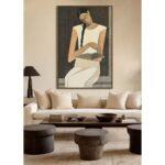 Serenity A Πινακας Διακοσμητικος Με Κορνιζα 80x120x4cm Καμβας Μπεζ Καφε Ξυλο - Image 2