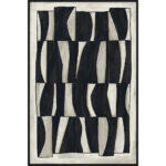 Cebra Πινακας Διακοσμητικος Με Κορνιζα 80x120x4cm Καμβας Beige Μαυρο Ξυλο Μαυρο