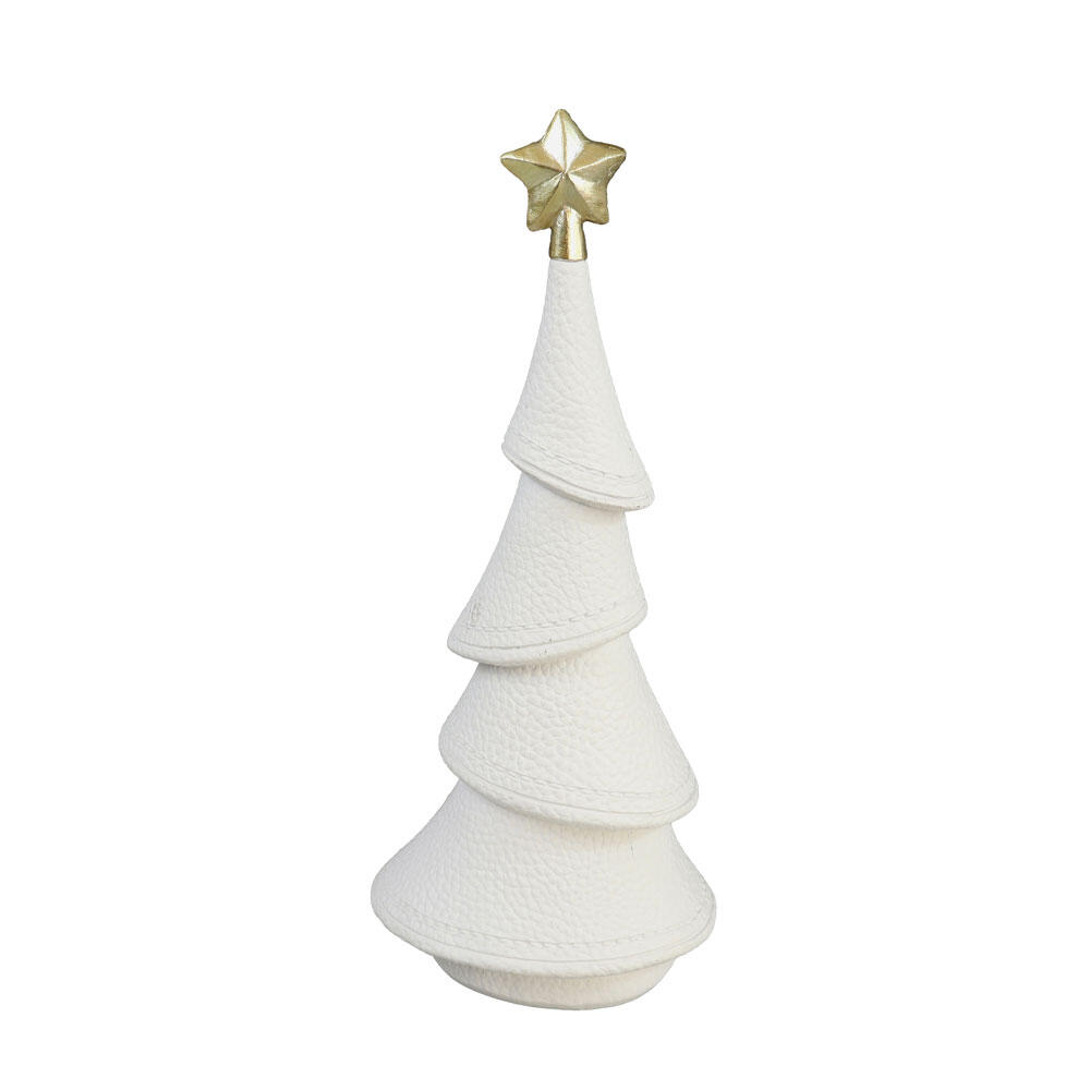 033259-sHJv4-first-_1 Xmas Dream.ii Χριστουγεννιατικο Διακοσμητικο Δεντρο 11x9x25cm Polyresin Λευκο Χρυσο - Image 1