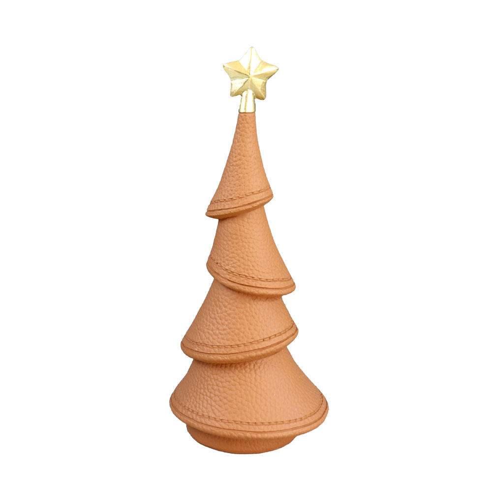 033260-g5xTg-first-_1 Xmas Dream.iii Χριστουγεννιατικο Διακοσμητικο Δεντρο 11x9x25cm Polyresin Tabac Χρυσο - Image 1