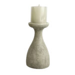 Terzo.i Διακοσμητικο Κηροπηγιο 12x10x22cm Polyresin Stone Grey - Image 2