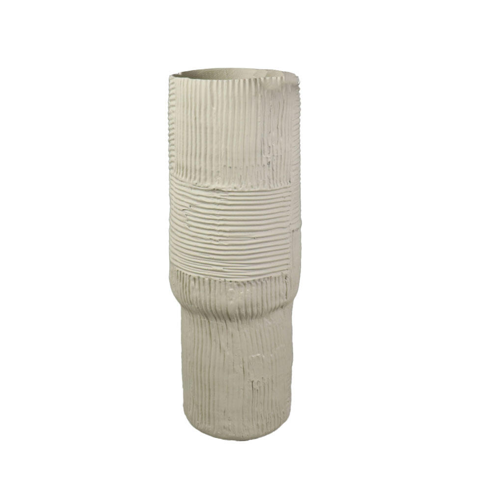 033271-PLqYG-first-_1 Kylma Διακοσμητικο Βαζο 14x14x40cm Polyresin Μπεζ - Image 1