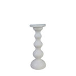 Cadena Διακοσμητικο Κηροπηγιο 11x11x29cm Polyresin Λευκο