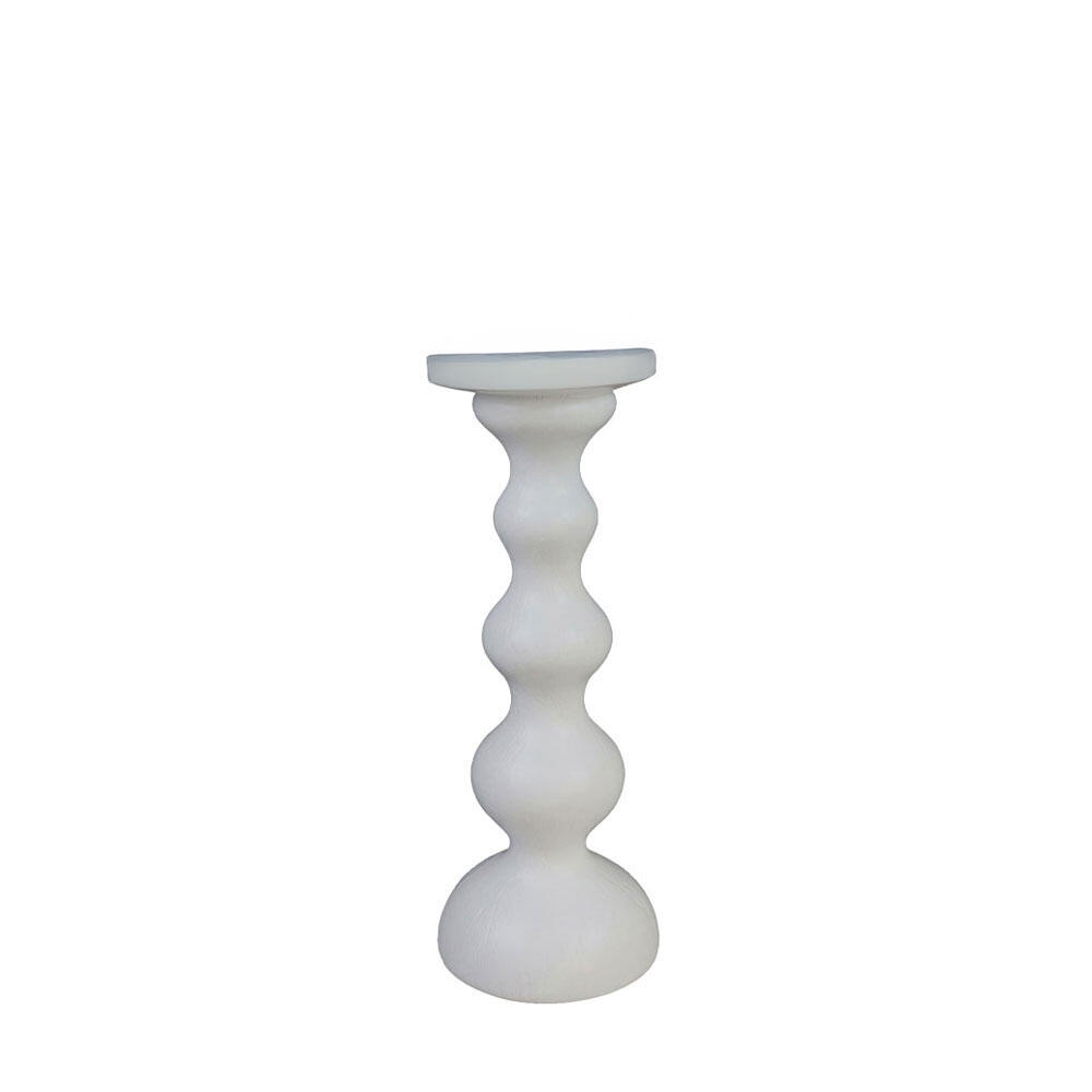 033297-W4t2j-first-_1 Cadena Διακοσμητικο Κηροπηγιο 11x11x29cm Polyresin Λευκο - Image 1