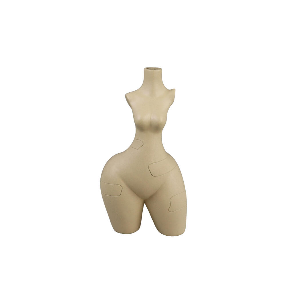 033305-gXKBc-first-_1 Pear Body Βαζο 14x9x25cm Polyresin Μπεζ - Image 1