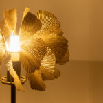 Blossom Φωτιστικο Επιτραπεζιο 41x41x65cm Μεταλλο Brown Gold Μαυρο - Image 4