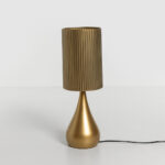 Stala Φωτιστικο Επιτραπεζιο 18x18x54cm Μεταλλο Brown Gold