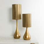 Stala Φωτιστικο Επιτραπεζιο 18x18x54cm Μεταλλο Brown Gold - Image 5