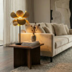 Blossom Φωτιστικο Επιτραπεζιο 30x30x67cm Μεταλλο Brown Gold - Image 2