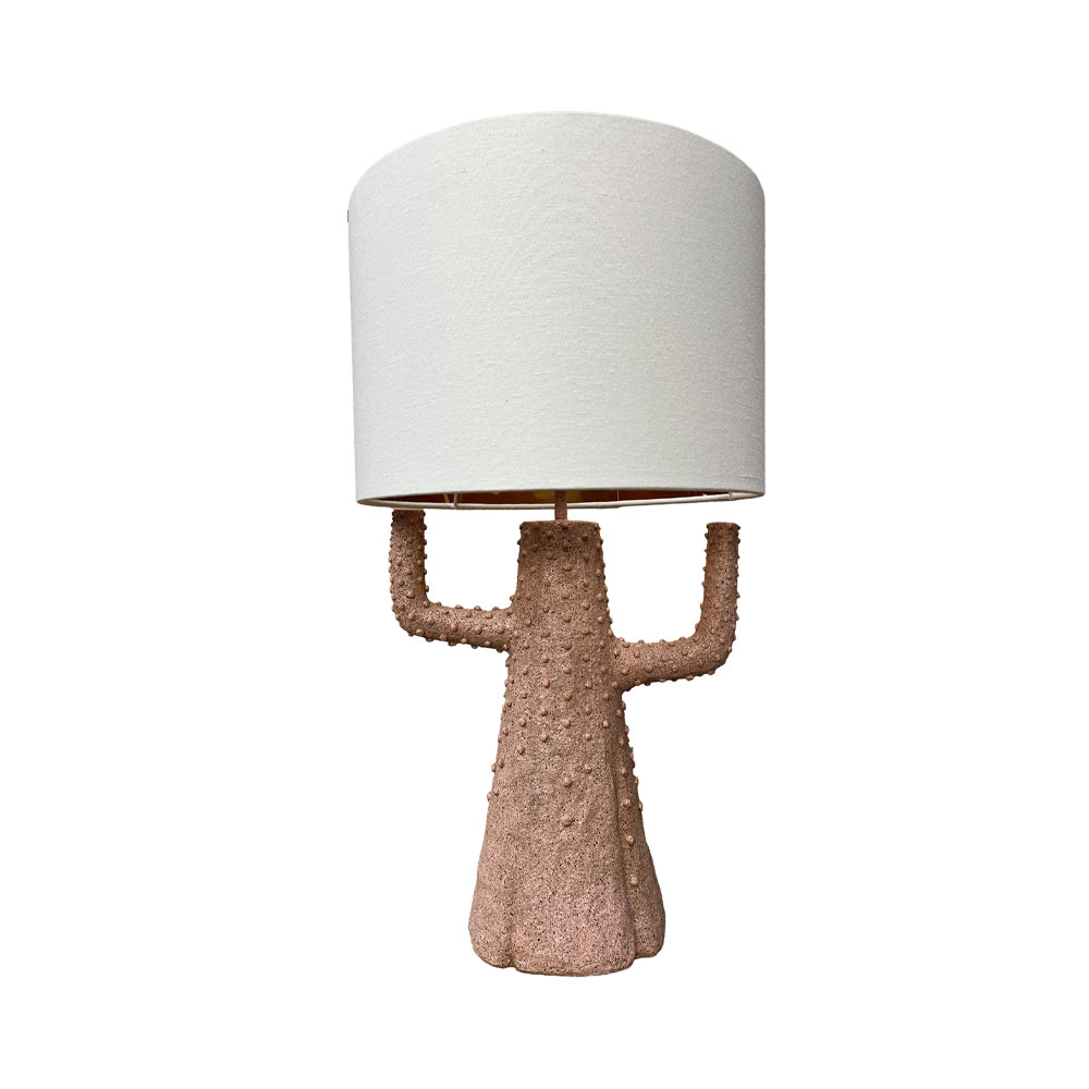 034148-VPNsc-first-_1 Treelamp Φωτιστικο Επιτραπεζιο 30x30x55cm Polyresin Terracotta Λευκο Υφασμα - Image 1