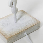 Octopus Φωτιστικο Επιτραπεζιο 30x30x66cm Polyresin Λευκο Υφασμα Γκρι Λευκο - Image 6