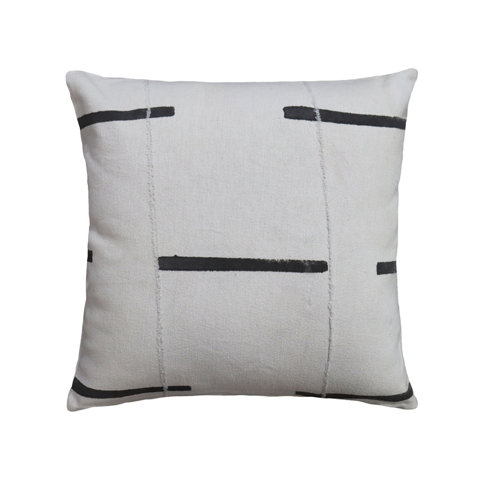 034194-Q8Btb-first-_1 Isle A Διακοσμητικο Μαξιλαρι 50x50cm Υφασμα Λευκο Μαυρο - Image 1