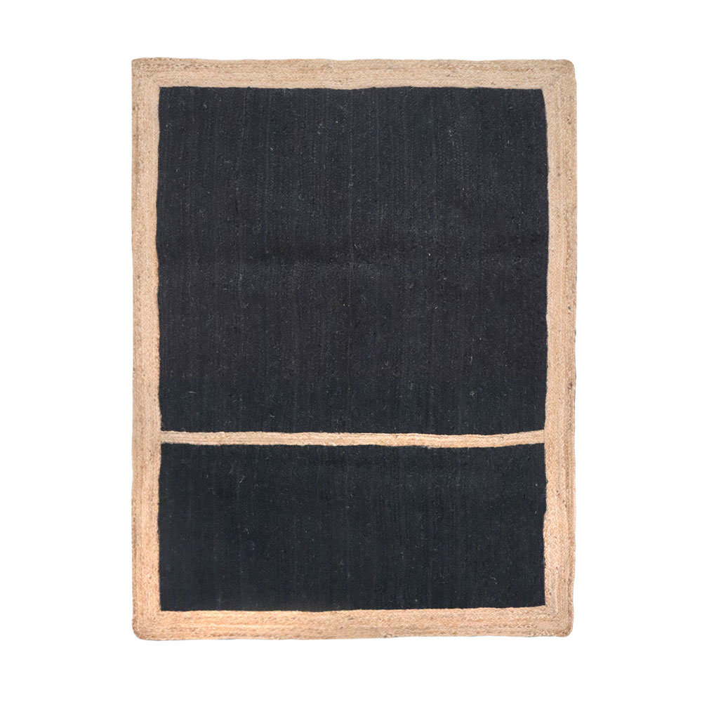 034219-M5Rkp-first-_1 Frame Rug A Χαλι 140x210cm Γιουτα Μαυρο Μπεζ - Image 1