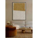 Due Mondi Πινακας Διακοσμητικος Με Κορνιζα 90x120x4cm Καμβας Μπεζ Μουσταρδι Ξυλο Μαυρο - Image 2