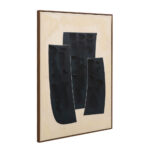 Visuelle Πινακας Διακοσμητικος Με Κορνιζα 90x120x4cm Καμβας Μπεζ Μαυρο Ξυλο Φυσικο - Image 3