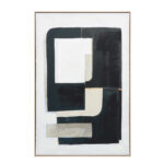 Del Sil Πινακας Διακοσμητικος Με Κορνιζα 80x120x4cm Καμβας Μαυρο Γκρι Μπεζ Ξυλο Φυσικο