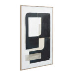 Del Sil Πινακας Διακοσμητικος Με Κορνιζα 80x120x4cm Καμβας Μαυρο Γκρι Μπεζ Ξυλο Φυσικο - Image 3