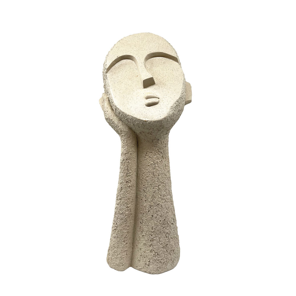 034267-MGbd3-first-_1 mood3 Διακοσμητικο Προσωπο 18x18x45cm Polyresin Μπεζ - Image 1