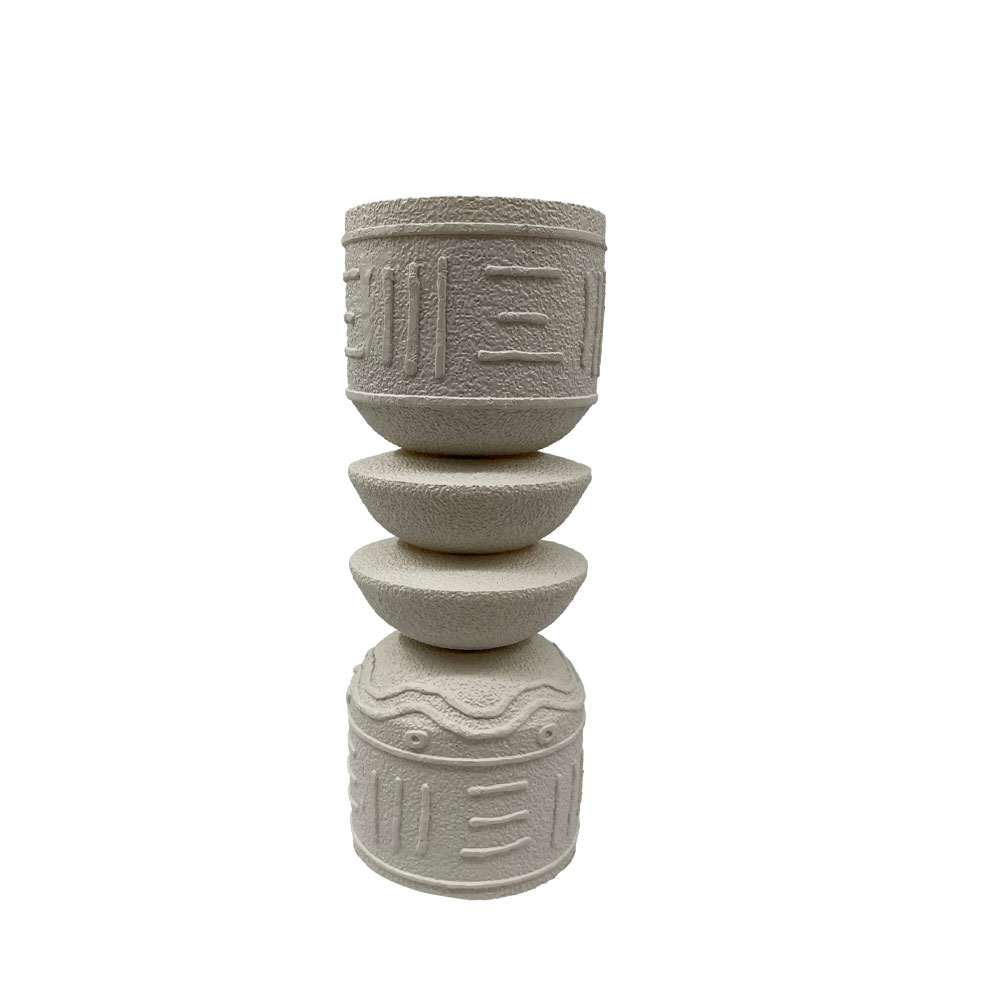 034268-yKb5O-first-_1 Ancient Κηροπηγιο 10x10x25cm Polyresin Ασπρο - Image 1
