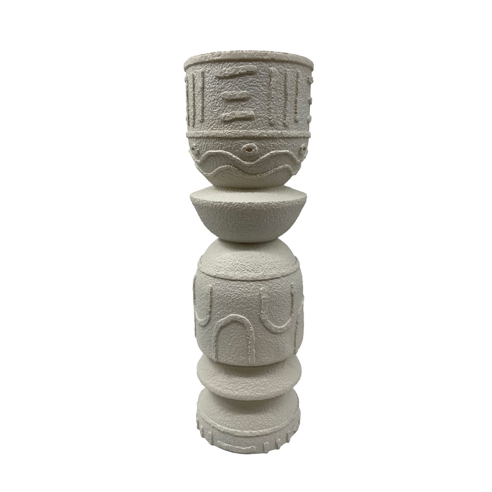 034269-kSVTL-first-_1 Ancient Κηροπηγιο 10x10x32cm Polyresin Ασπρο - Image 1