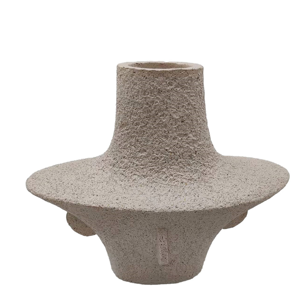 034278-JVoim-first-_1 Jare Βαζο 23x11x19cm Polyresin Μπεζ - Image 1