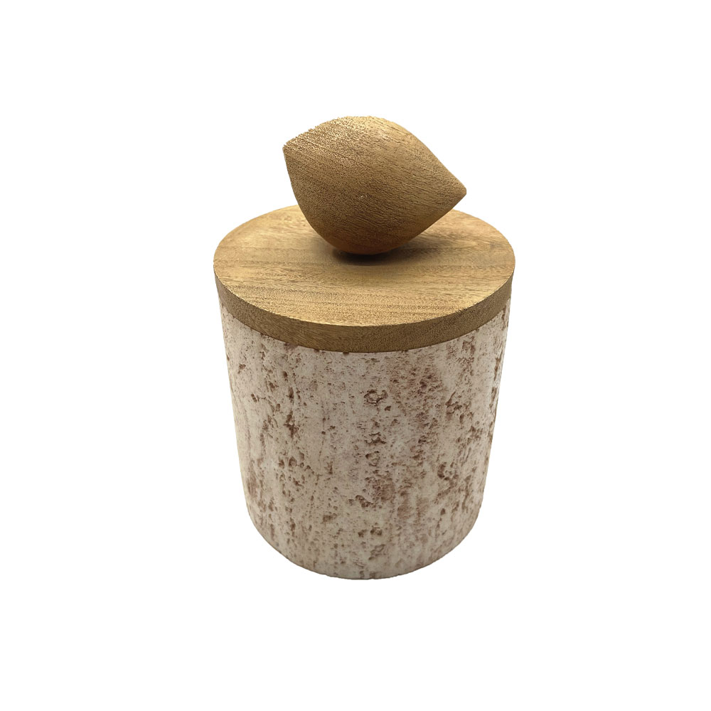 034293-bGxSk-first-_1 Birdy Κουτι Αποθηκευσης 12x12x18cm Polyresin Stone Φυσικο - Image 1