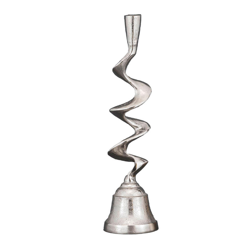 034360-nDtw0-first-_1 Flamme Κηροπηγιο 10x10x36cm Αλουμινιο Ασημι - Image 1