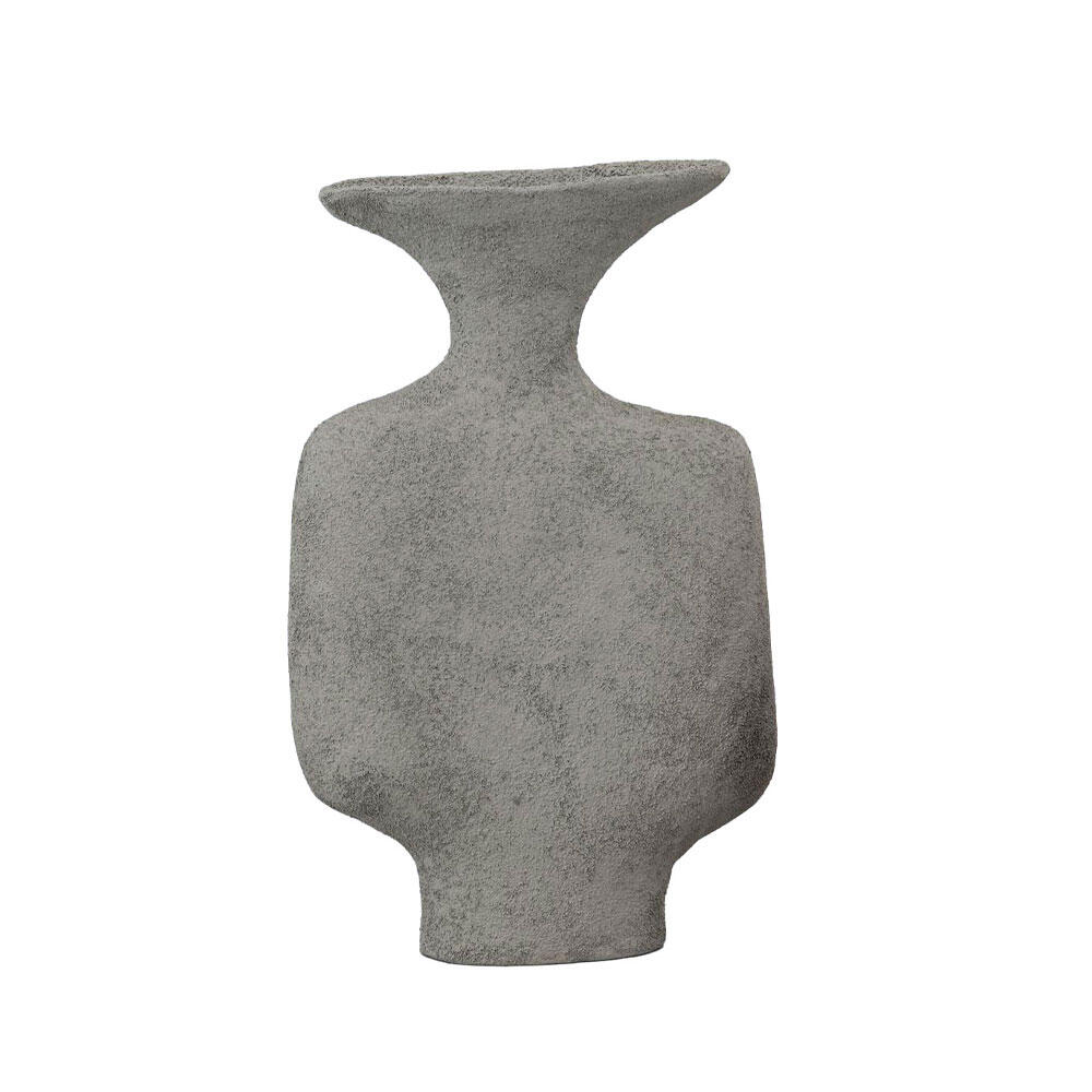 034406-Sv0aU-first-_1 Rustic Βαζο 19x7x29cm Αλουμινιο Γκρι - Image 1