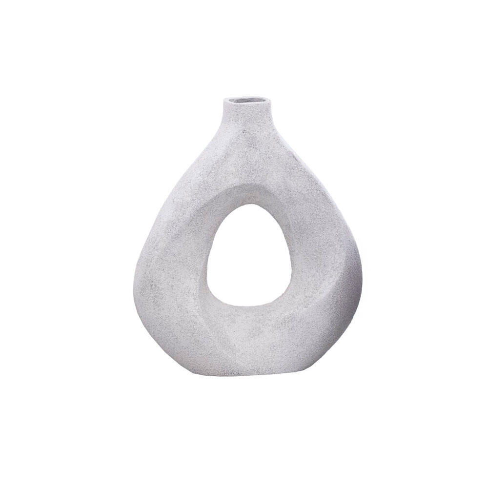 034412-DfMh9-first-_1 Med Vase Βαζο 30x9x33cm Αλουμινιο Ασπρο - Image 1