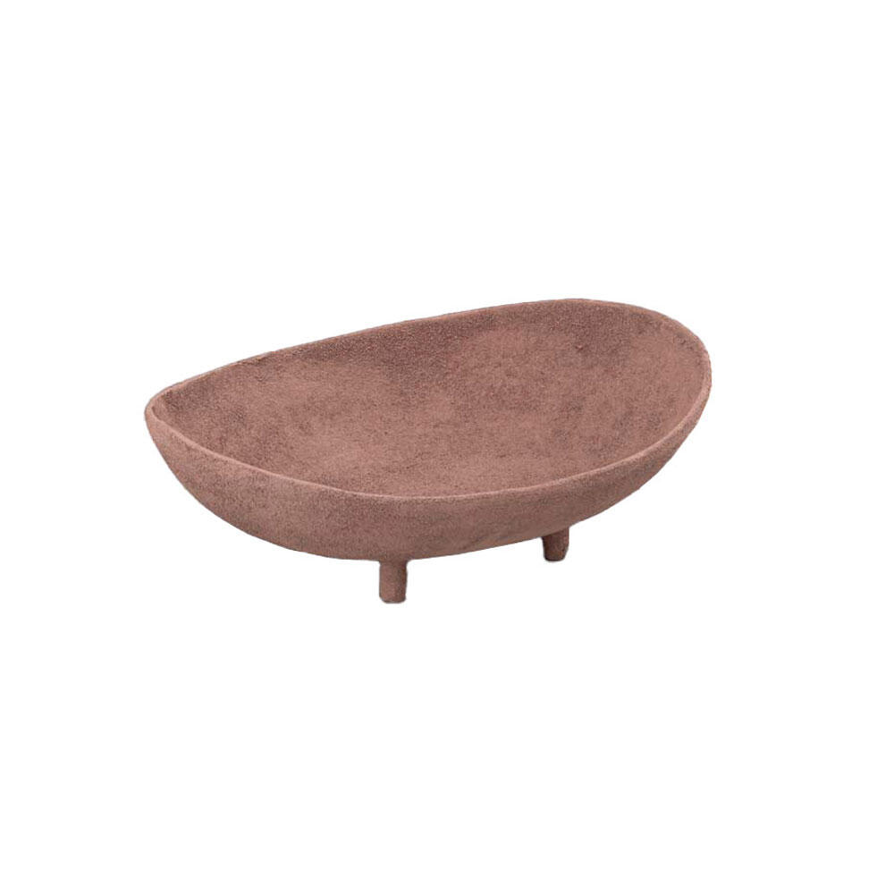 034418-A5jDW-first-_1 Pedestal Μπωλ Με Ποδι 35x24x11cm Αλουμινιο Terracotta - Image 1