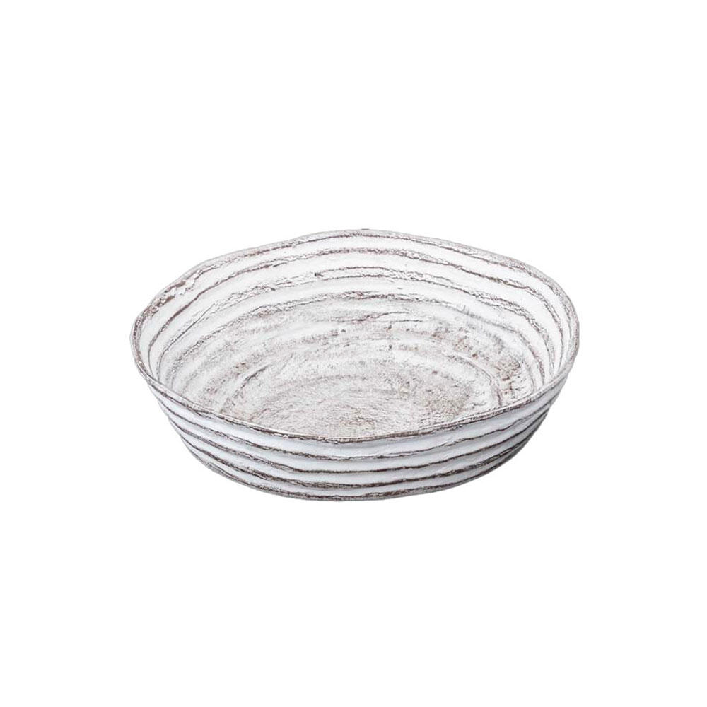 034427-MYSwV-first-_1 Pure Form Μπωλ Διακοσμησης 35x34x10cm Αλουμινιο Ασπρο Καφε - Image 1