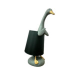 Quack A Φωτιστικο Επιτραπεζιο 37x23x58cm Polyresin Μεντα Χρυσο Υφασμα Πρασινο Σκουρο