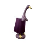 Quack B Φωτιστικο Επιτραπεζιο 37x23x58cm Polyresin Μωβ Ανοιχτο Χρυσο Υφασμα Μωβ Σκουρο