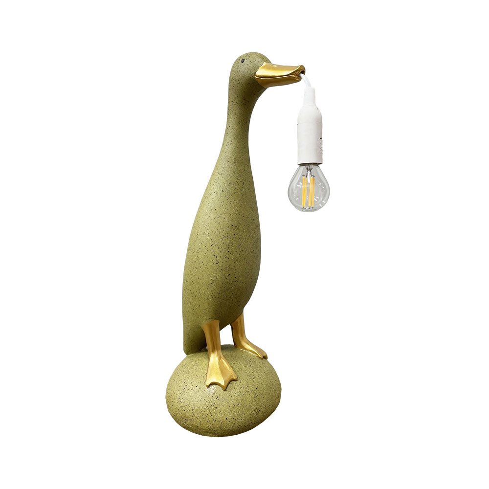 034447-D97ry-first-_1 Quack I Φωτιστικο Επιτραπεζιο 17x16x43cm Polyresin Λαδι Χρυσο - Image 1