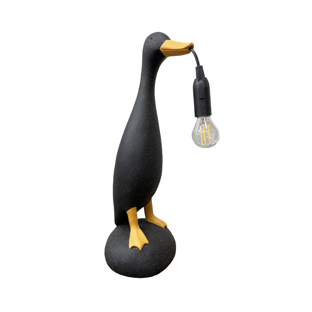 034448-Fh5Tv-first-_1 Quack Ii Φωτιστικο Επιτραπεζιο 17x16x43cm Polyresin Μαυρο Χρυσο - Image 1