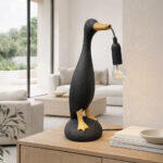 Quack Ii Φωτιστικο Επιτραπεζιο 17x16x43cm Polyresin Μαυρο Χρυσο - Image 2