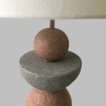Zenstone A Φωτιστικο Επιτραπεζιο 26x26x49cm Polyresin Πολυχρωμο Υφασμα Λευκο - Image 4