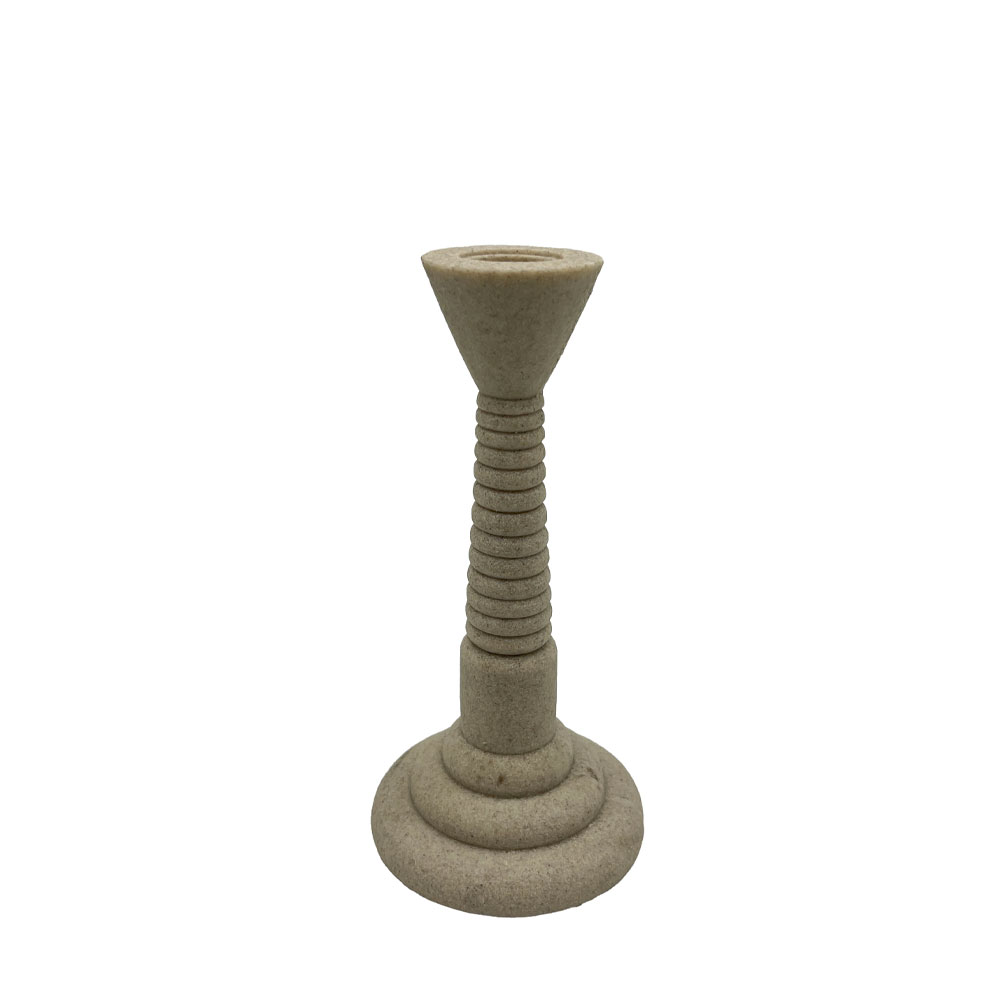 034478-UD2nq-first-_1 Lito Κηροπηγιο 10x10x20cm Polyresin Stone Μπεζ - Image 1