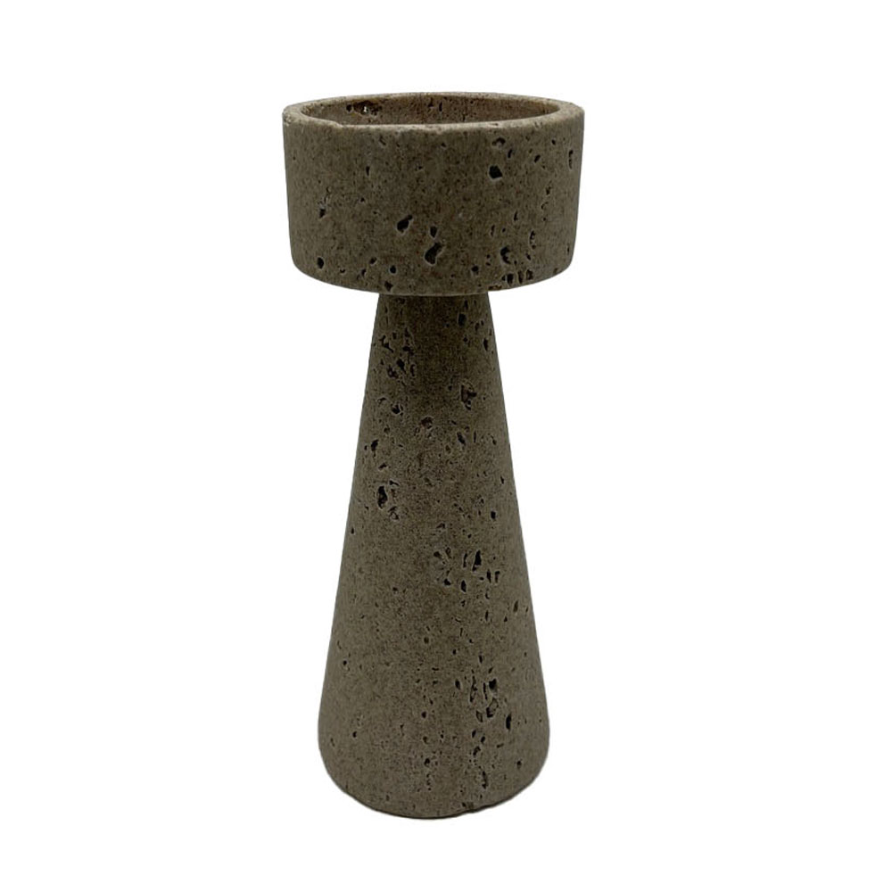 034480-lGzfE-first-_1 Lito Κηροπηγιο 10x10x25cm Polyresin Stone Μπεζ - Image 1