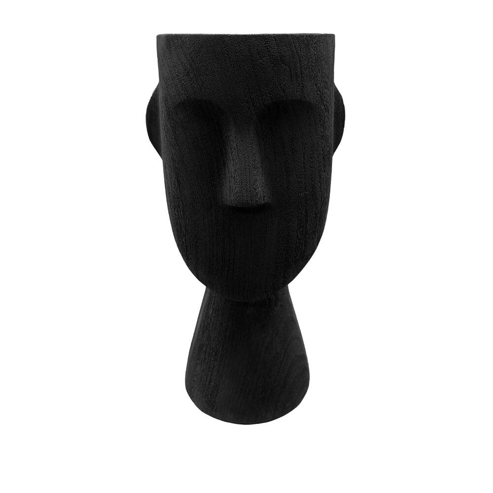 034489-2ObxV-first-_1 Polyface Βαζο 26x8x25cm Polyresin Μαυρο - Image 1