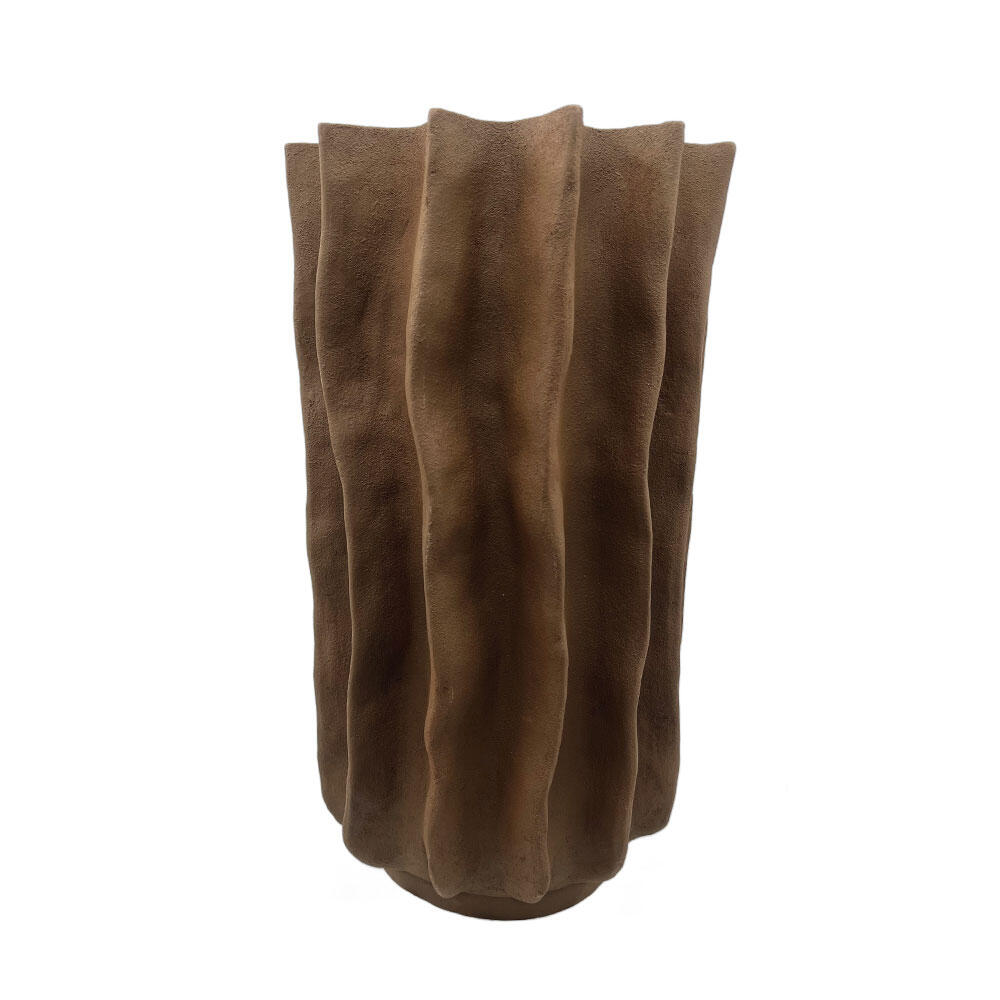 034509-fX4r7-first-_1 Folda Βαζο 22x22x38cm Polyresin Καφε Σκουρο - Image 1