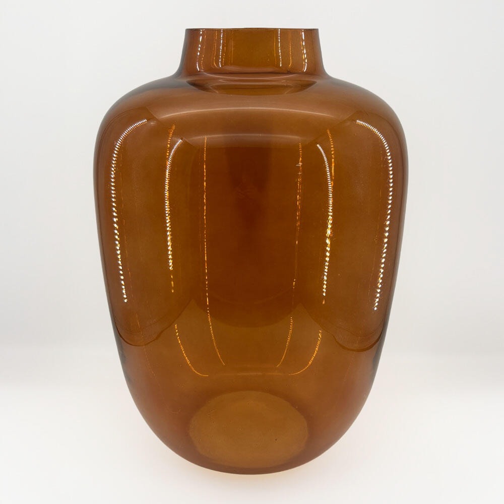 034524-Y9AFt-first-_1 Vidrio Βαζο 34x34x48cm Γυαλι Caramel - Image 1