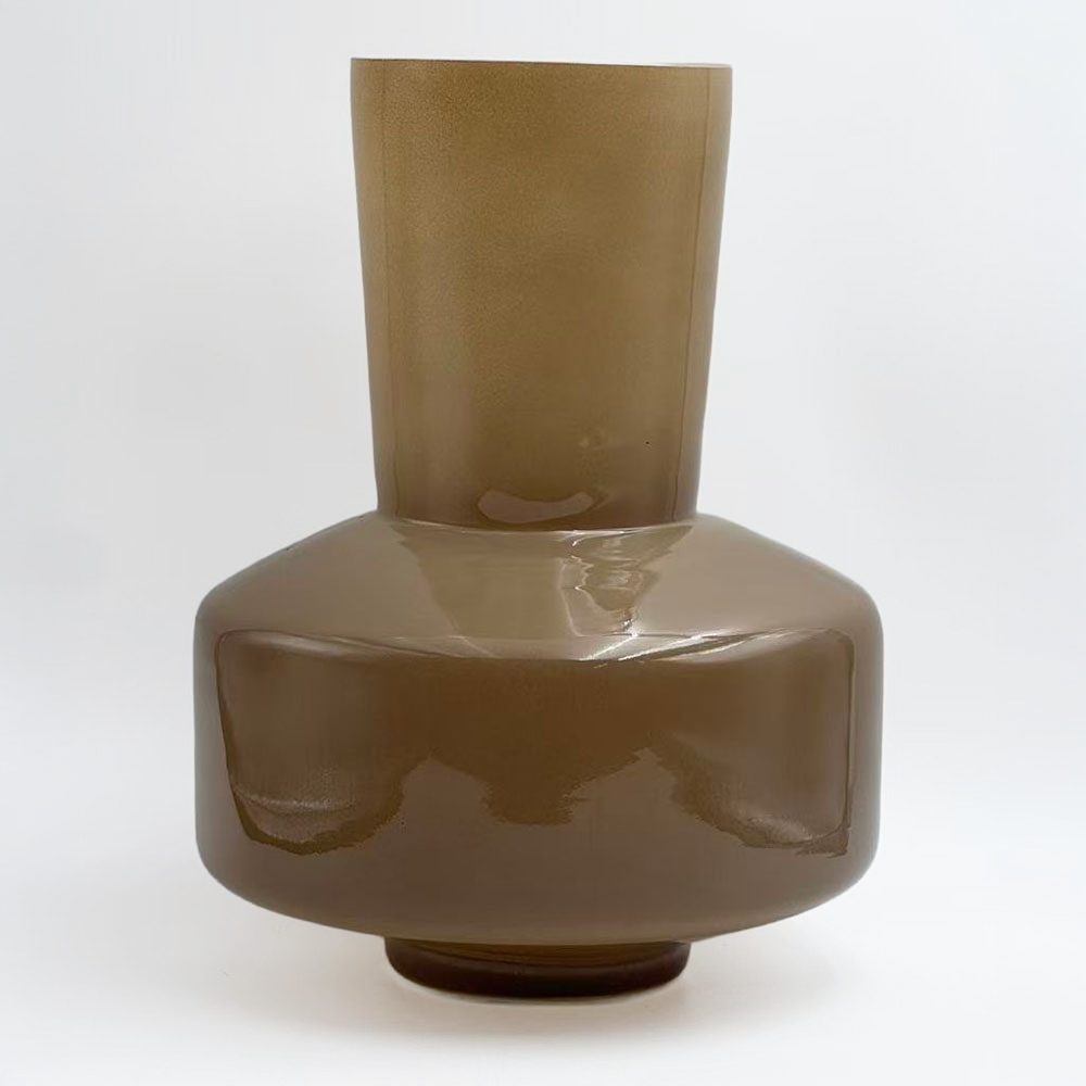 034540-nZnQI-first-_1 Opac Βαζο 20x20x25cm Γυαλι Καφε Ανοιχτο - Image 1
