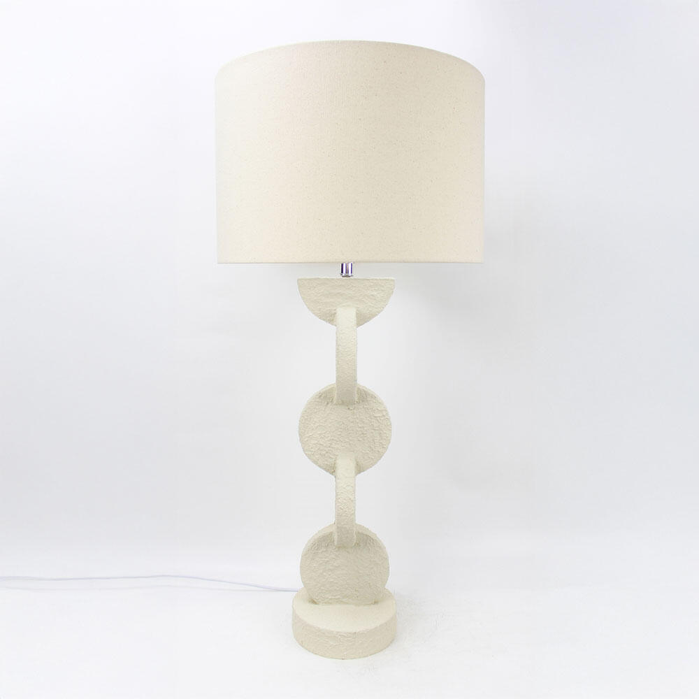 034584-TPHaq-first-_1 Prisma Φωτιστικο Επιτραπεζιο 38x38x84cm Resin Μπεζ Λινο Μπεζ - Image 1